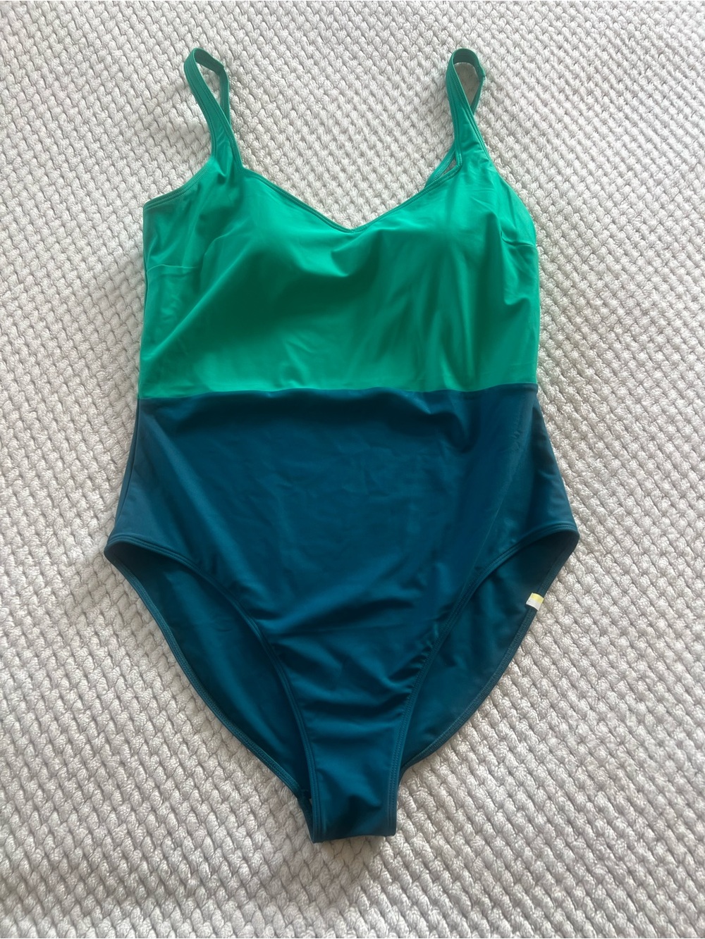 summersalt Green and Teal Colorblock One-Piece Swimsuit